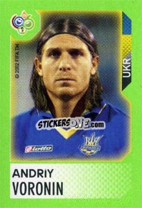 Sticker Andriy Voronin - FIFA World Cup Germany 2006. Mini album n. 296 - Panini
