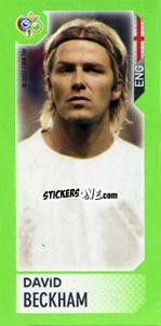 Sticker David Beckham - FIFA World Cup Germany 2006. Mini album - Panini