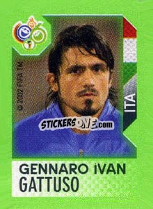 Sticker Gennaro Ivan Gattuso - FIFA World Cup Germany 2006. Mini album n. 189 - Panini