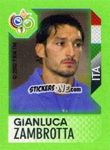 Sticker Gianluca Zambrotta - FIFA World Cup Germany 2006. Mini album n. 185 - Panini