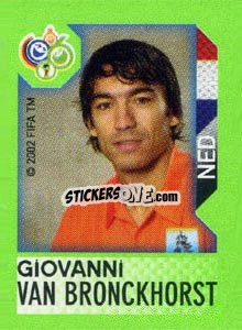 Sticker Giovanni van Bronckhorst - FIFA World Cup Germany 2006. Mini album n. 133 - Panini