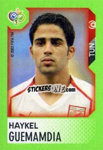 Sticker Haykel Guemamdia - FIFA World Cup Germany 2006. Mini album n. 307 - Panini
