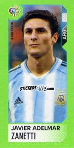 Sticker Javier Adelmar Zanetti - FIFA World Cup Germany 2006. Mini album n. 93 - Panini
