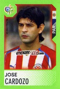 Sticker Jose Cardozo - FIFA World Cup Germany 2006. Mini album - Panini