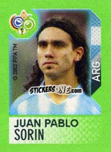 Sticker Juan Pablo Sorin - FIFA World Cup Germany 2006. Mini album - Panini
