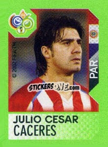 Sticker Julio Cesar Caceres - FIFA World Cup Germany 2006. Mini album n. 64 - Panini