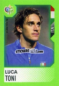 Sticker Luca Toni - FIFA World Cup Germany 2006. Mini album n. 186 - Panini