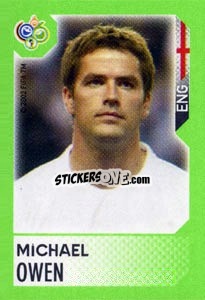 Sticker Michael Owen - FIFA World Cup Germany 2006. Mini album n. 54 - Panini