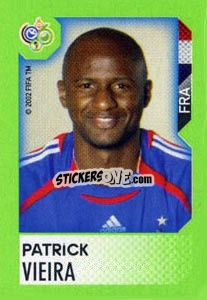 Sticker Patrick Vieira - FIFA World Cup Germany 2006. Mini album n. 249 - Panini
