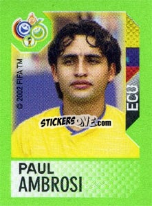 Sticker Paul Ambrosi - FIFA World Cup Germany 2006. Mini album n. 42 - Panini
