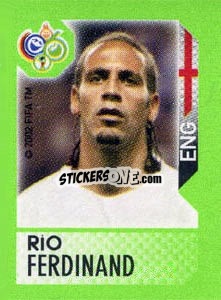 Sticker Rio Ferdinand - FIFA World Cup Germany 2006. Mini album n. 57 - Panini