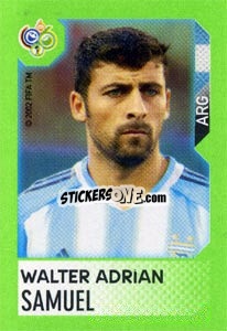 Sticker Walter Adrian Samuel - FIFA World Cup Germany 2006. Mini album - Panini
