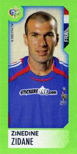 Sticker Zinedine Zidane - FIFA World Cup Germany 2006. Mini album n. 247 - Panini