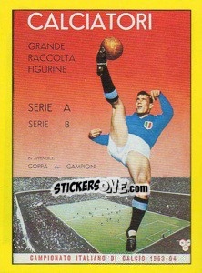Sticker Copertina Calciatori 1963-64 - Calciatori 1996-1997 n. 3 - Panini