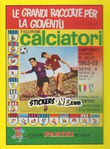 Figurina Copertina Calciatori 1968-69 - Calciatori 1996-1997 - Panini