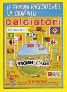 Sticker Copertina Calciatori 1969-70 - Calciatori 1996-1997 n. 9 - Panini