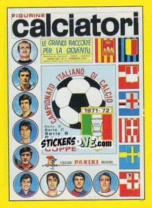 Figurina Copertina Calciatori 1971-72