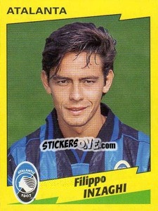 Sticker Filippo Inzaghi - Calciatori 1996-1997 n. 52 - Panini