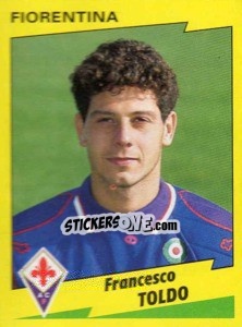 Sticker Francesco Toldo - Calciatori 1996-1997 n. 96 - Panini