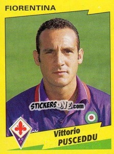 Sticker Vittorio Pusceddu - Calciatori 1996-1997 - Panini