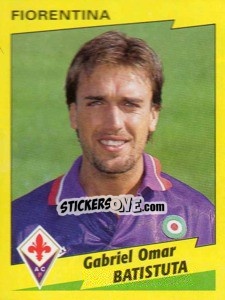 Sticker Gabriel Omar Batistuta - Calciatori 1996-1997 n. 108 - Panini