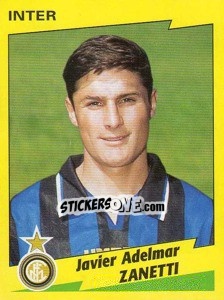 Figurina Javier Adelmar Zanetti - Calciatori 1996-1997 - Panini