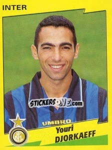 Sticker Youri Djorkaeff - Calciatori 1996-1997 - Panini