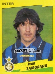 Sticker Iván Zamorano - Calciatori 1996-1997 n. 127 - Panini