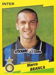 Sticker Marco Branca - Calciatori 1996-1997 n. 128 - Panini