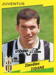 Sticker Zinedine Zidane - Calciatori 1996-1997 n. 144 - Panini