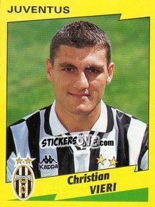 Sticker Christian Vieri - Calciatori 1996-1997 n. 147 - Panini