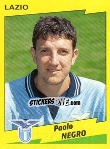 Sticker Paolo Negro - Calciatori 1996-1997 n. 154 - Panini