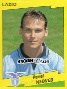 Sticker Pavel Nedved - Calciatori 1996-1997 n. 163 - Panini