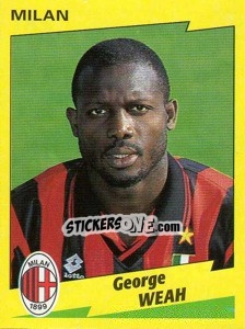 Sticker George Weah - Calciatori 1996-1997 n. 183 - Panini