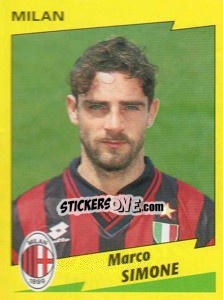 Sticker Marco Simone - Calciatori 1996-1997 - Panini