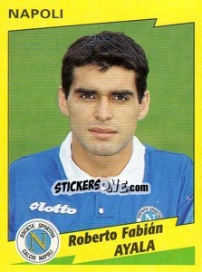 Sticker Roberto Fabián Ayala - Calciatori 1996-1997 n. 192 - Panini