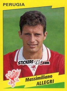 Sticker Massimiliano Allegri - Calciatori 1996-1997 - Panini