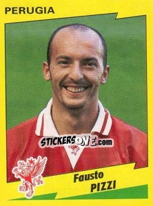 Sticker Fausto Pizzi - Calciatori 1996-1997 - Panini
