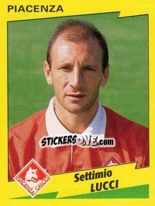 Sticker Settimio Lucci - Calciatori 1996-1997 - Panini