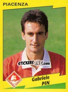 Sticker Gabriele Pin - Calciatori 1996-1997 - Panini