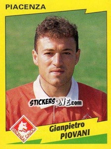 Sticker Gianpietro Piovani - Calciatori 1996-1997 n. 261 - Panini