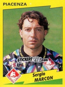 Sticker Sergio Marcon - Calciatori 1996-1997 n. 263 - Panini