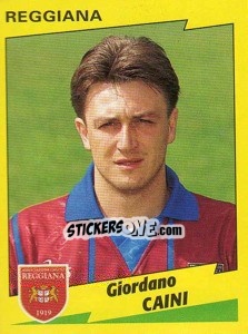 Sticker Giordano Caini - Calciatori 1996-1997 - Panini