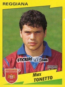 Sticker Max Tonetto - Calciatori 1996-1997 - Panini