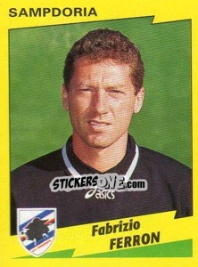 Sticker Fabrizio Ferron - Calciatori 1996-1997 n. 305 - Panini