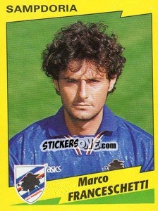 Sticker Marco Franceschetti - Calciatori 1996-1997 n. 308 - Panini