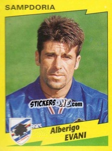 Sticker Alberigo Evani - Calciatori 1996-1997 n. 311 - Panini