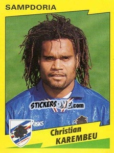 Sticker Christian Karembeu - Calciatori 1996-1997 - Panini