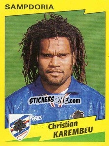 Sticker Christian Karembeu - Calciatori 1996-1997 n. 312 - Panini
