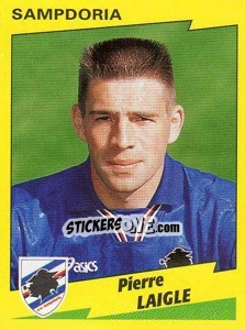 Sticker Pierre Laigle - Calciatori 1996-1997 - Panini